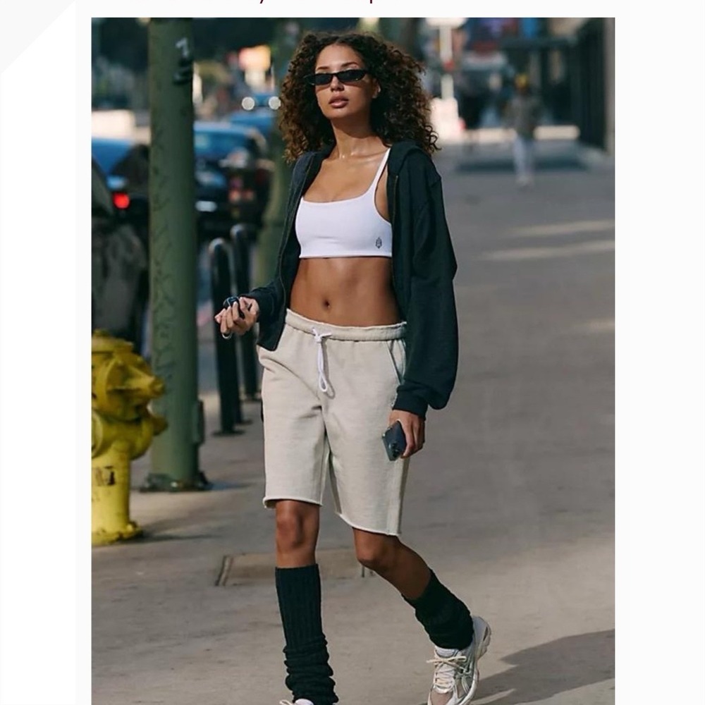NEW Free People FP Movement For The Win Long Gray Shorts Size X-Small OB1417534 - Picture 14 of 15